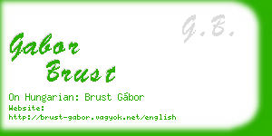 gabor brust business card